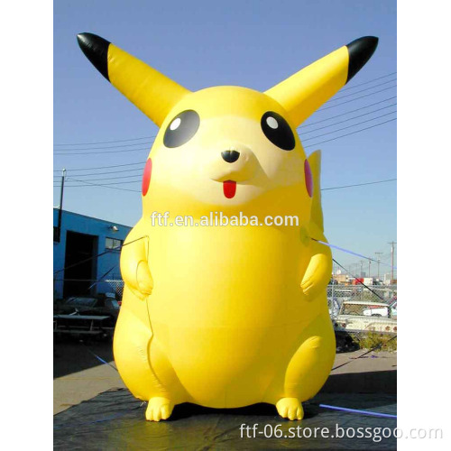 2016 New design giant lovely yellow inflatable pikachu outdoor decoration